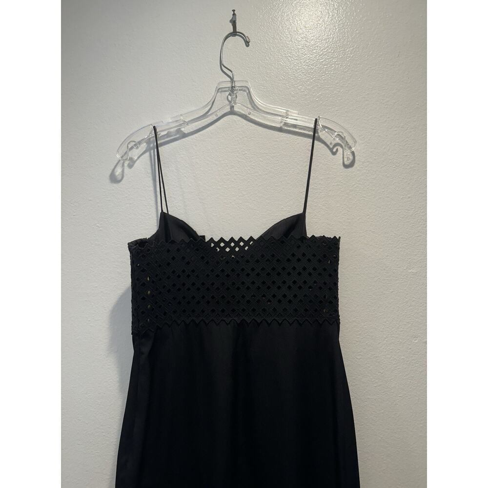 Catherine Malandrino Size 10 Black Dress Underwire Bustier Silk Blend Cut Out - Picture 7 of 11
